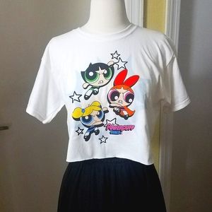 NEW Powerpuff Girls Cropped T-shirt size XS